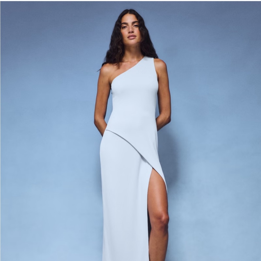Abercrombie One-Shoulder Knit Maxi Dress